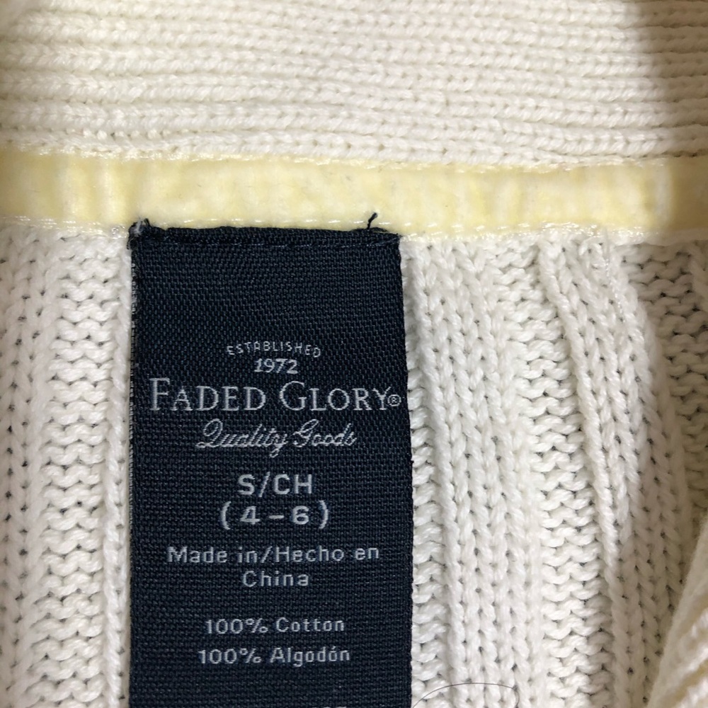 FADED GLORY SWEATER S (4-6) EUC - Picture 3 of 3